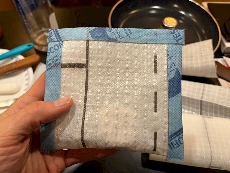 Bluetooth thermometer packed and ready to go into the bucket